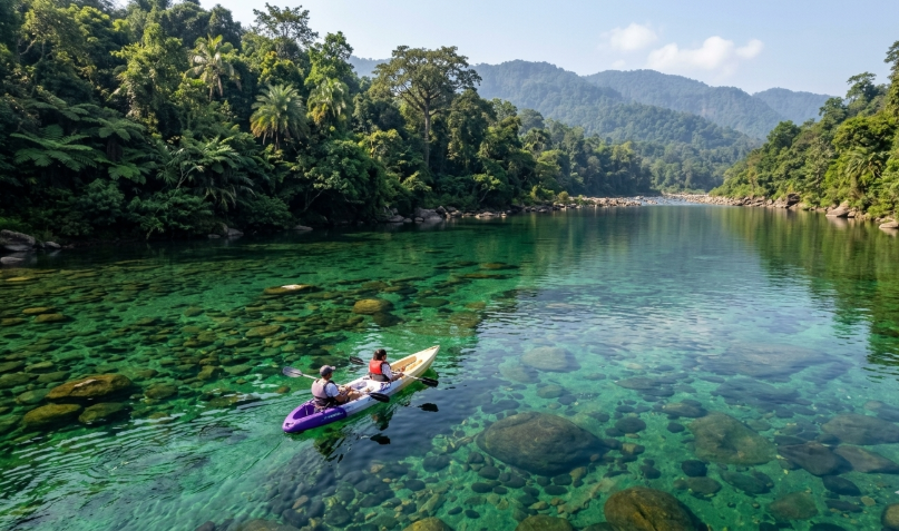 Dawki: Where The River Runs Cristal Clear