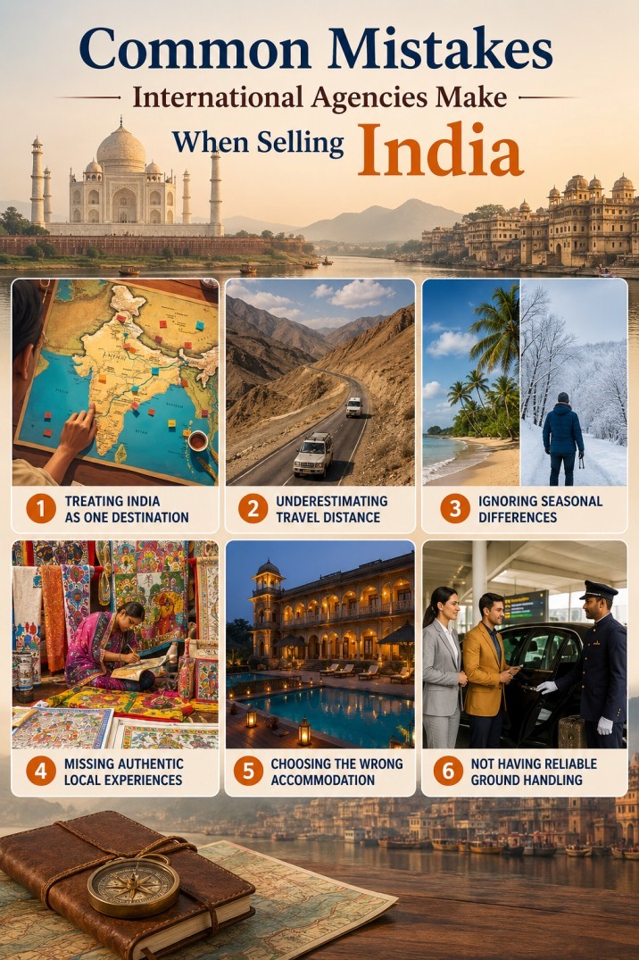 Common Mistakes International Agencies Make When Selling India
A Practical Guide for Travel Designers & Tour Operators
